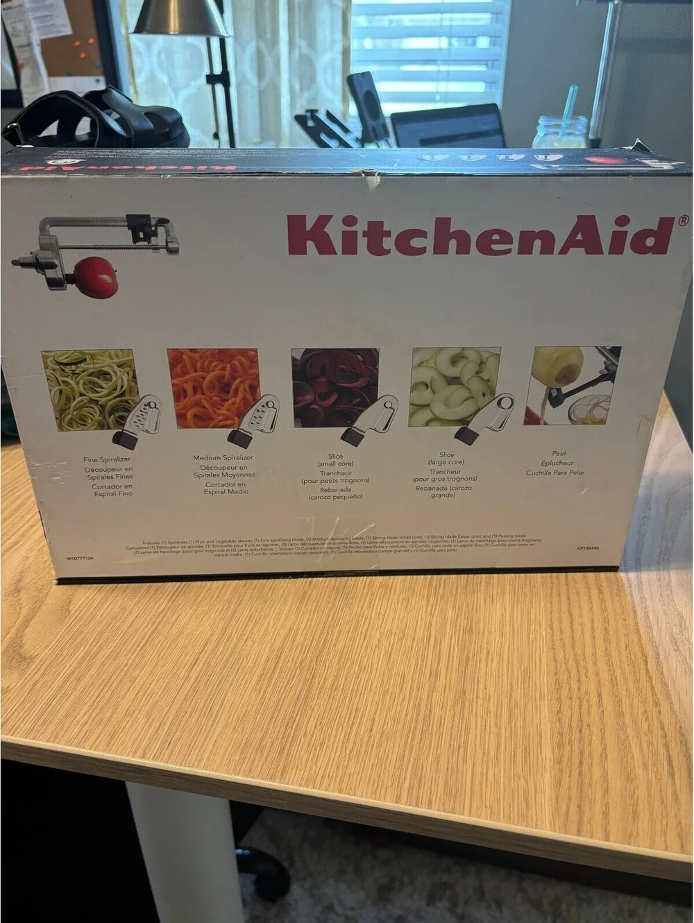 KitchenAid Spiralizer Attachment with Peel, Core & Slice – 5 Blades – KSM1APC